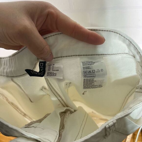 H&M Womens Cargo Pants size 4 Bundle of 2 White and Black - Picture 15 of 16